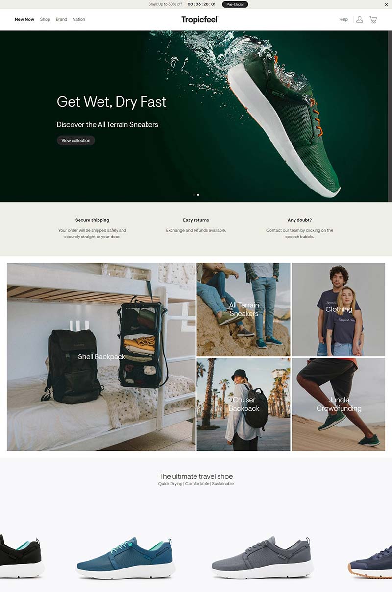 Tropicfeel USA 美国旅行装备品牌购物网站