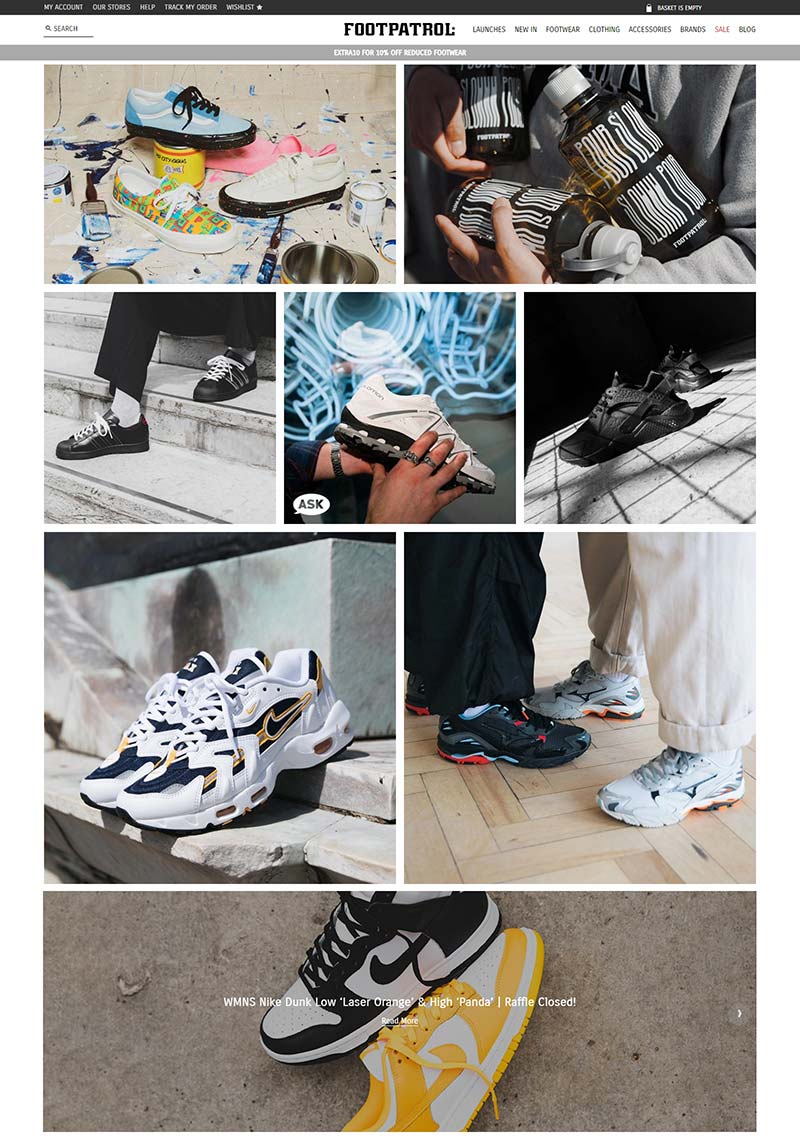 Footpatrol 英国品牌运动鞋购物网站
