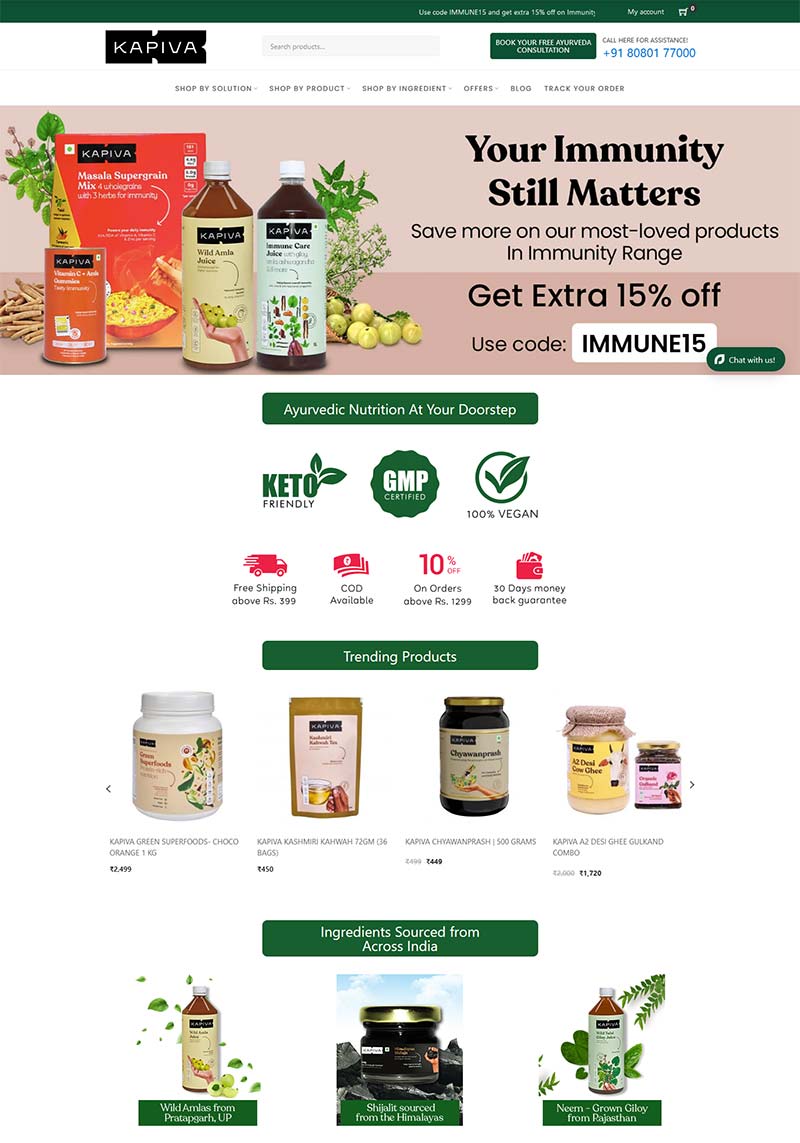 Kapiva 印度天然果汁品牌购物网站
