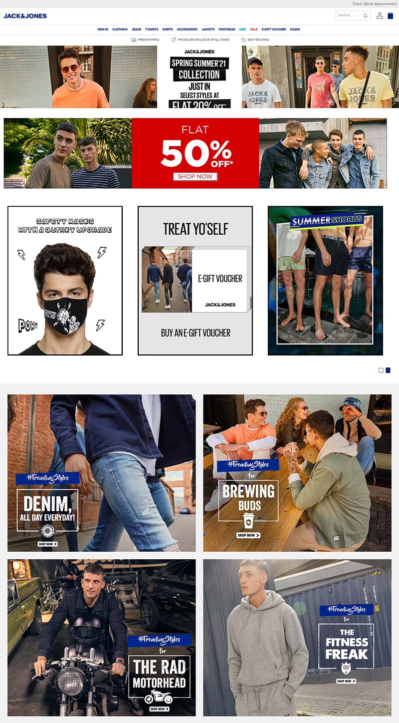 JACK & JONES IN 杰克琼斯-丹麦品牌男装印度官网