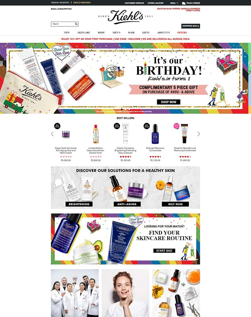 Kiehl's IN 科颜氏-美国百年化妆品护肤印度官网