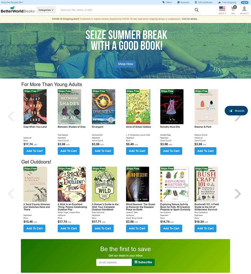 Better World Books 美国网上书店海淘网站