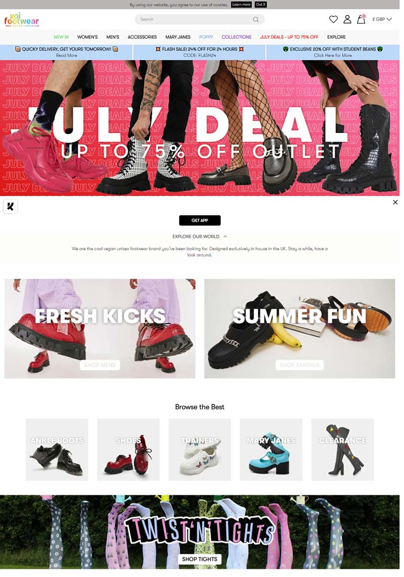 Koi Footwear  英国时尚女鞋品牌购物网站