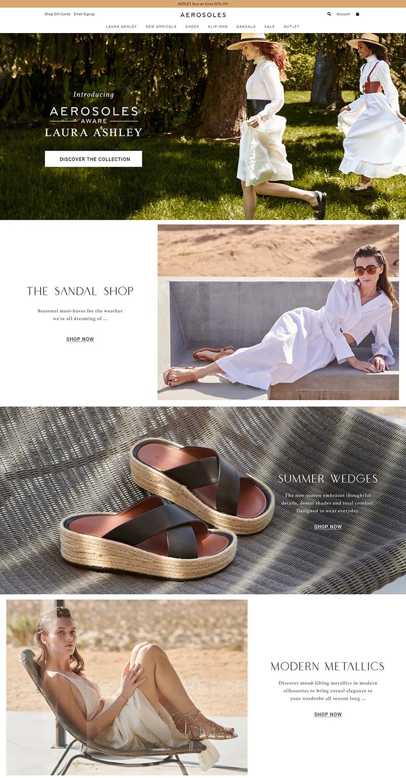Aerosoles 美国知名鞋履品牌购物网站