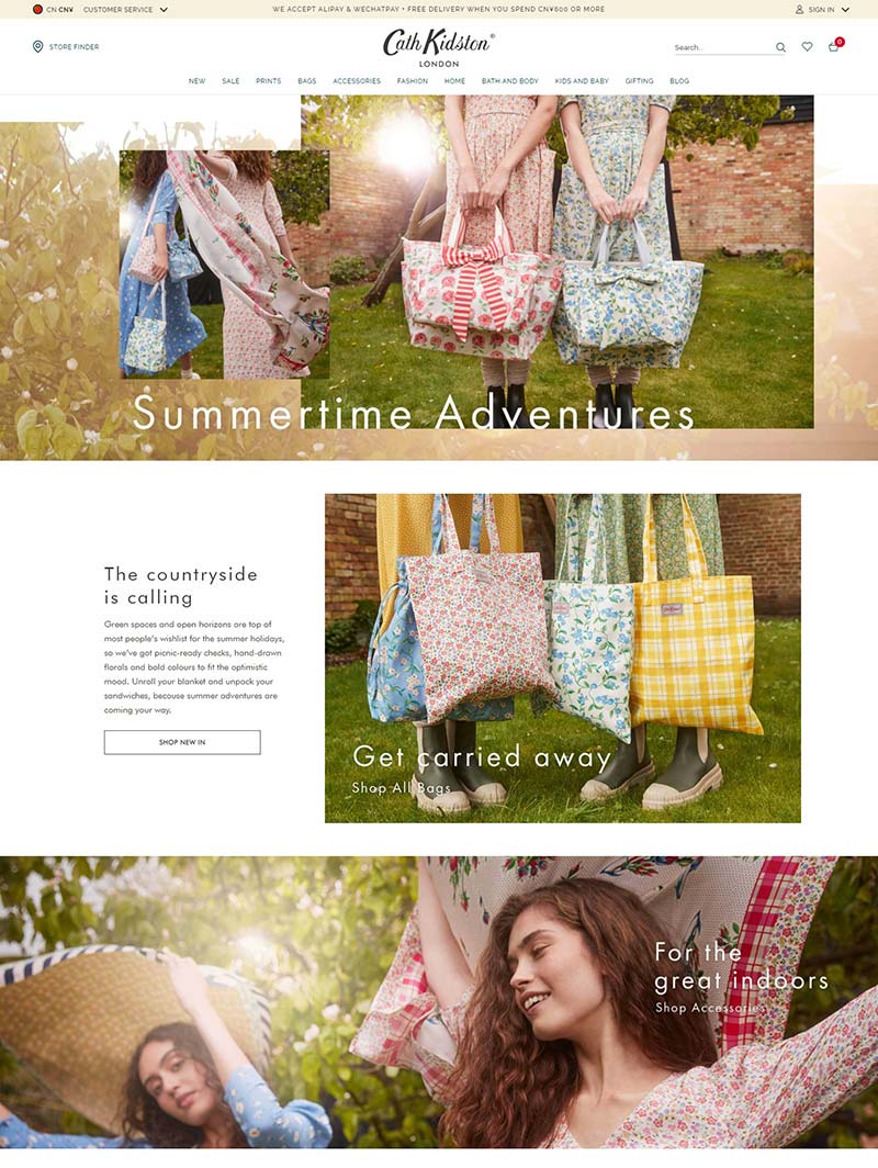 Cath Kidston US 凯茜·琦丝敦-英国时尚服饰品牌美国官网