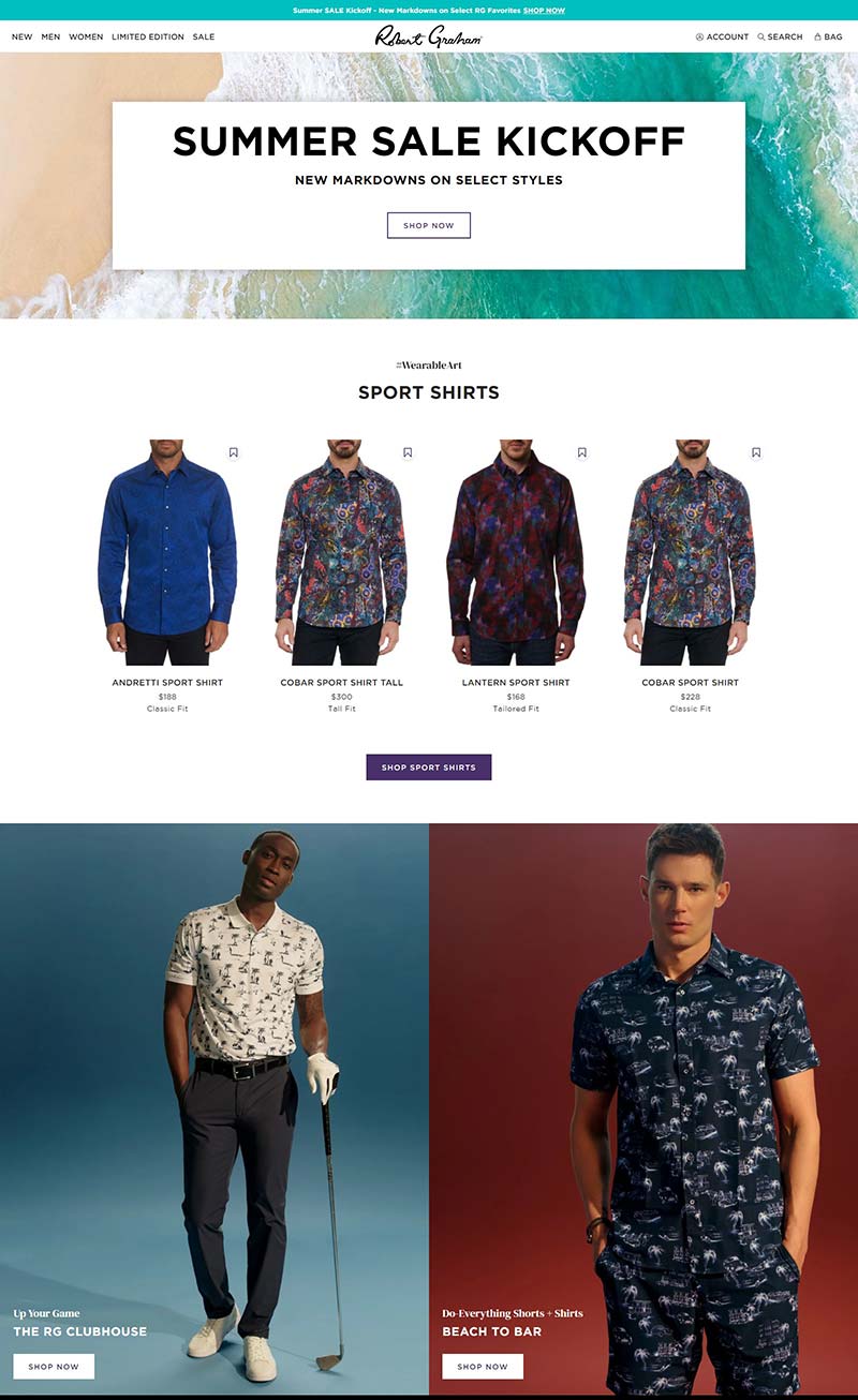Robert Graham 美国设计师服饰品牌购物网站