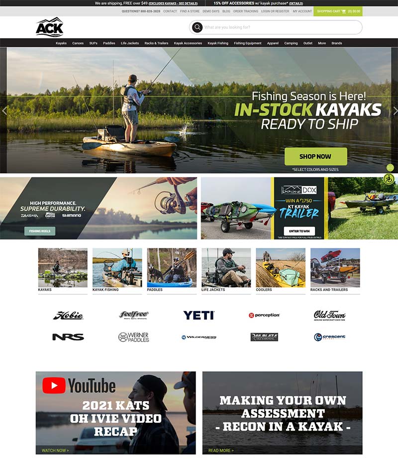 Austin Canoe & Kayak 美国户外运动品牌购物网站