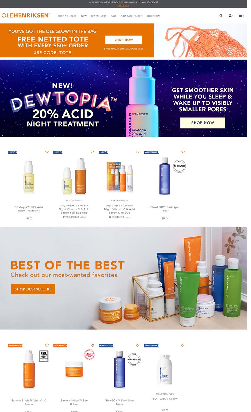 Ole Henriksen 美国彩妆护肤品牌购物网站