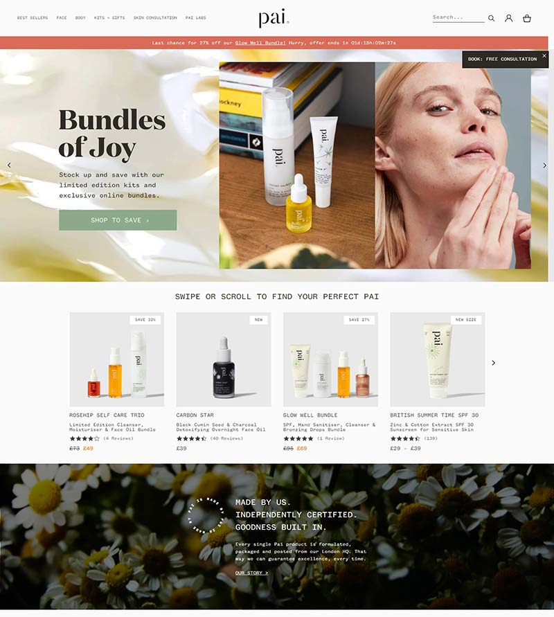 Pai Skincare 英国有机护肤品牌购物网站