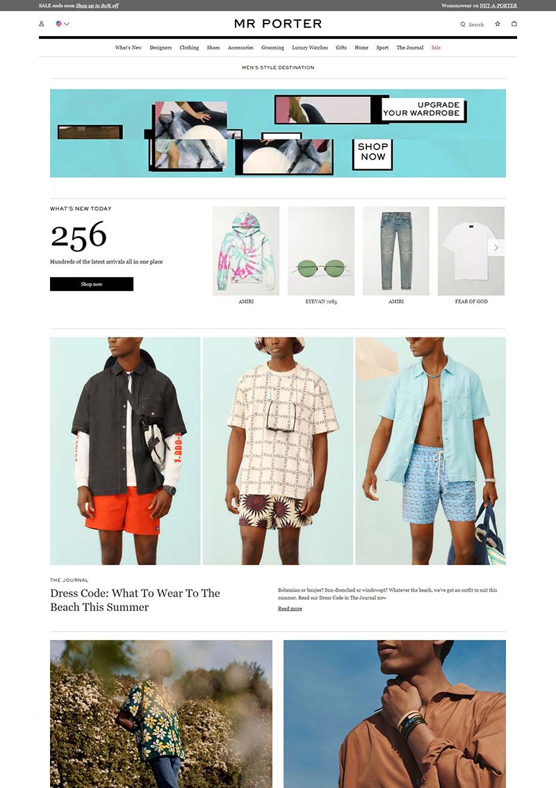 Mr. Porter US 英国男士时尚奢侈品美国官网