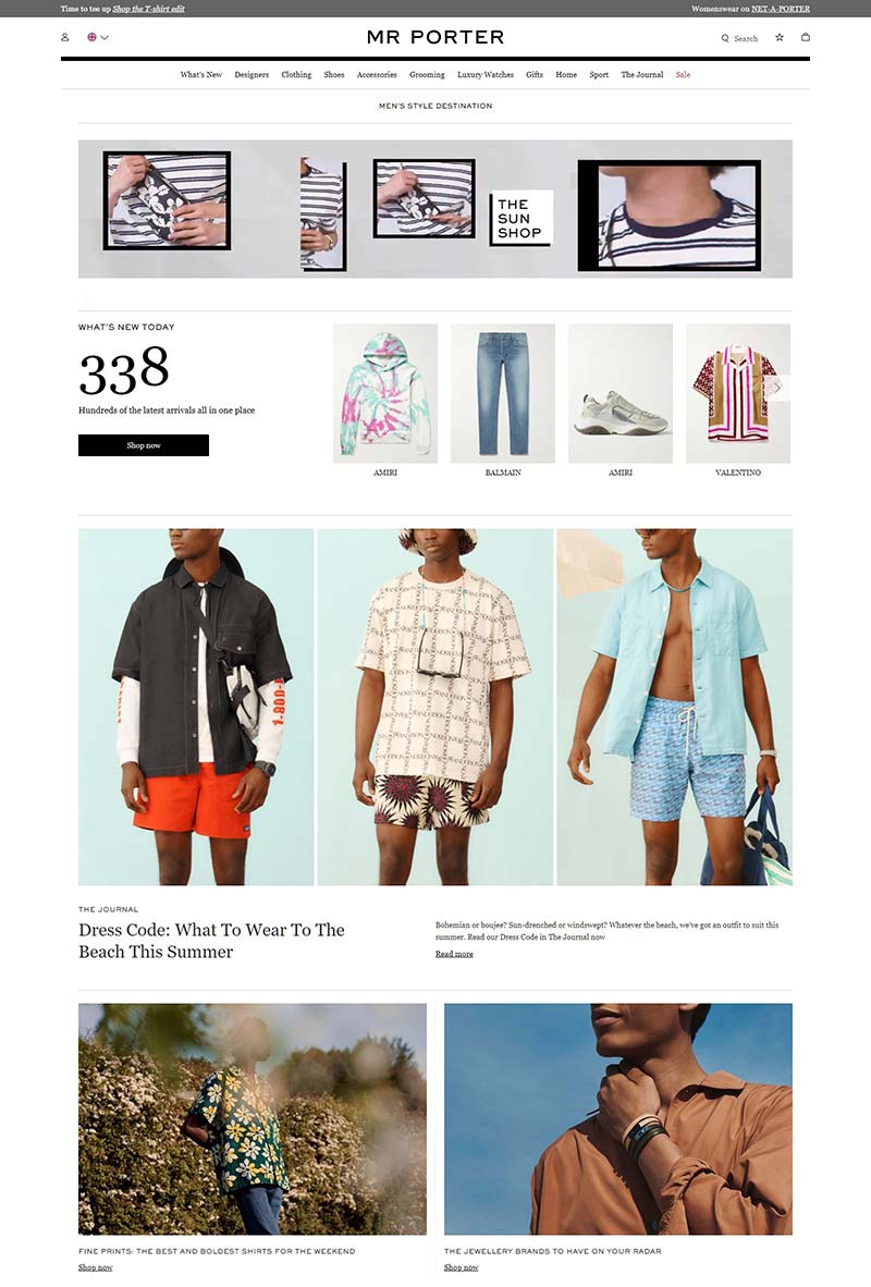 Mr. Porter UK 英国男士时尚奢侈品购物网站
