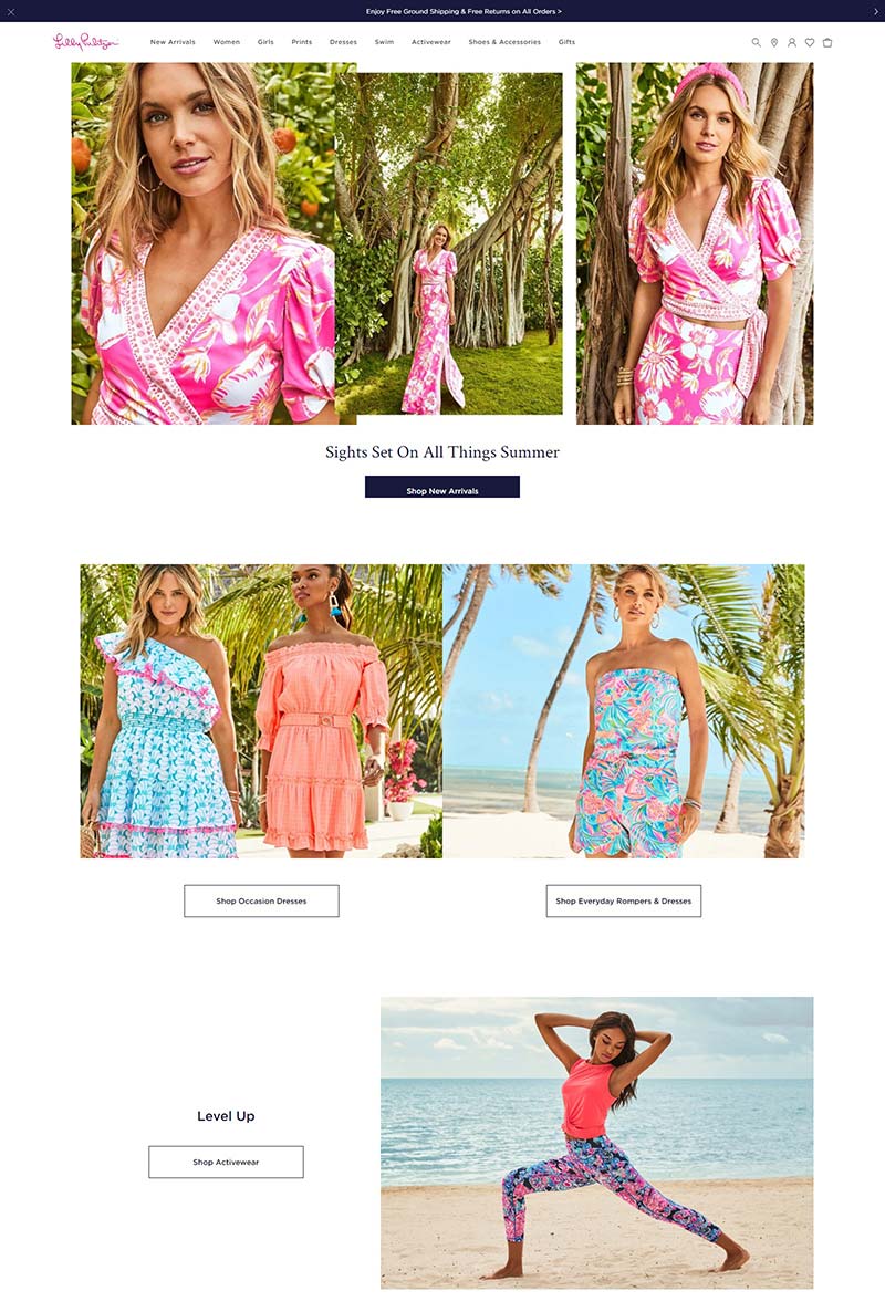 Lilly Pulitzer 丽莉.普利策-美国设计师服饰品牌网站