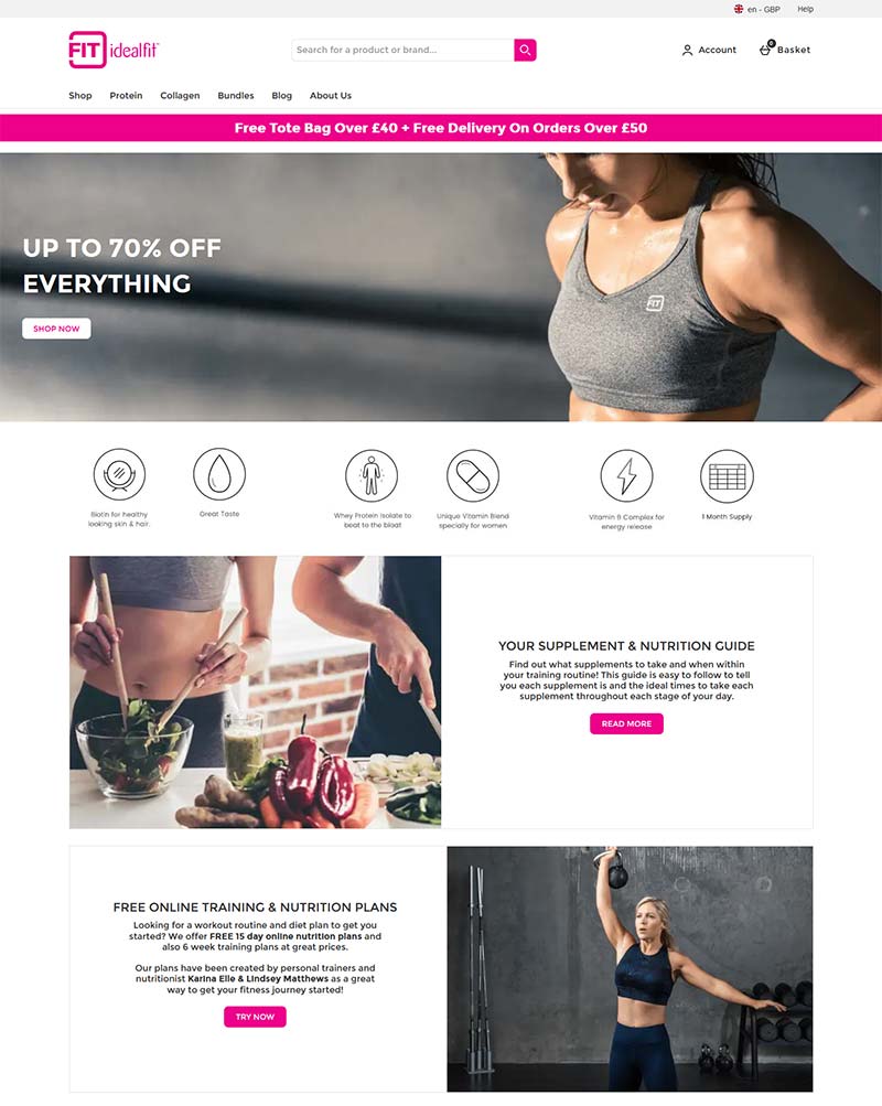 IdealFit UK 美国女性运动营养品英国官网
