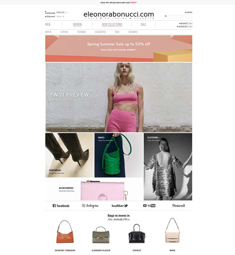 Eleonora Bonucci 意大利高端奢侈品海淘购物网站