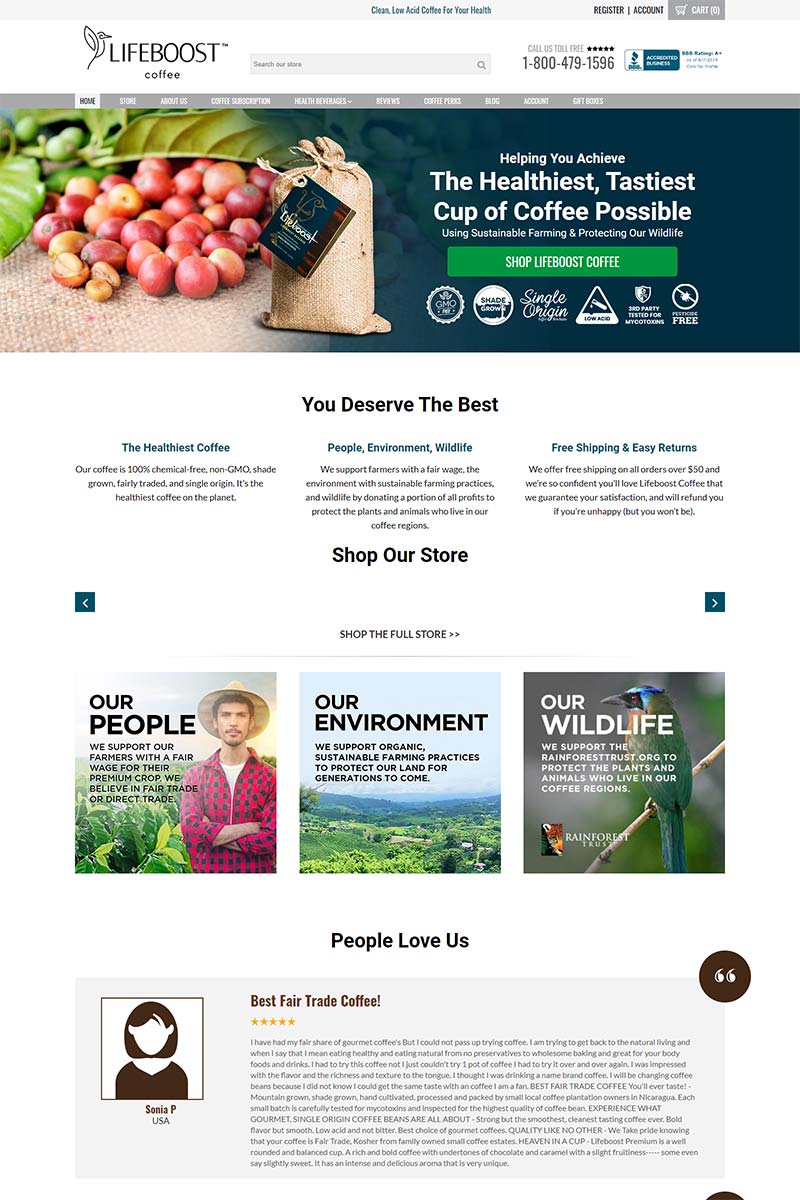 Lifeboost Coffee 马来西亚品牌咖啡购物网站