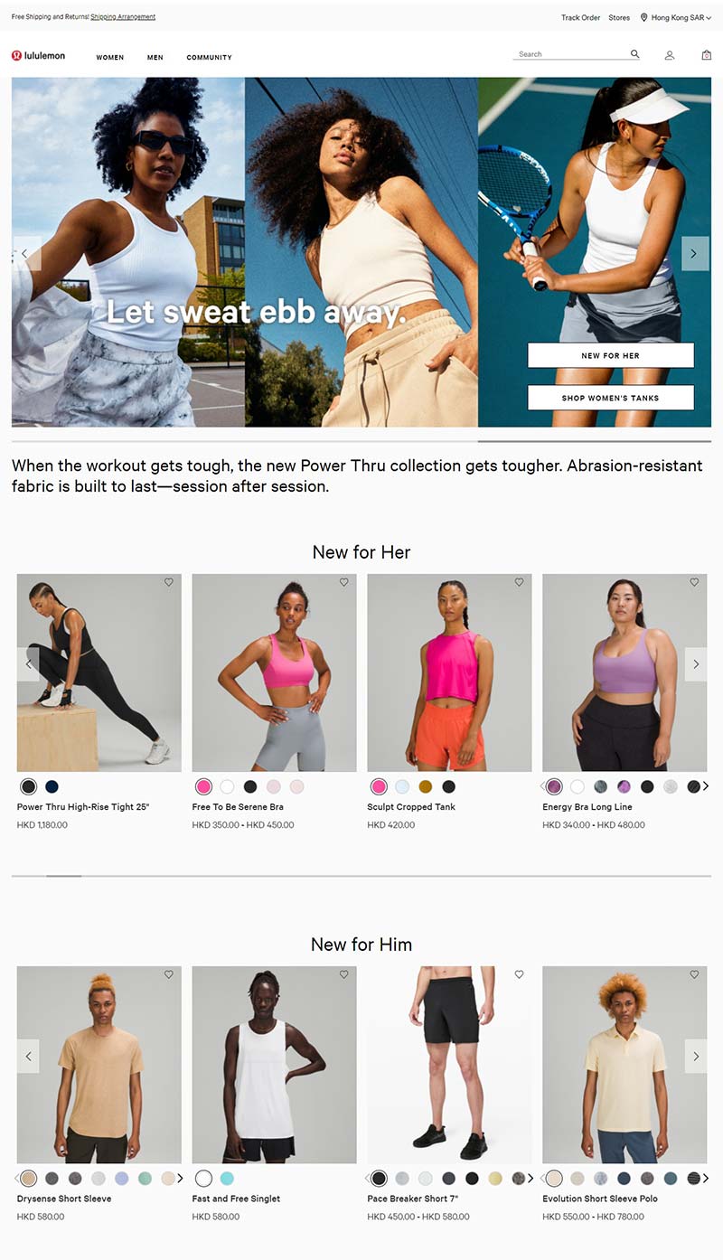 Lululemon HK 露露柠檬-加拿大瑜伽服品牌香港官网