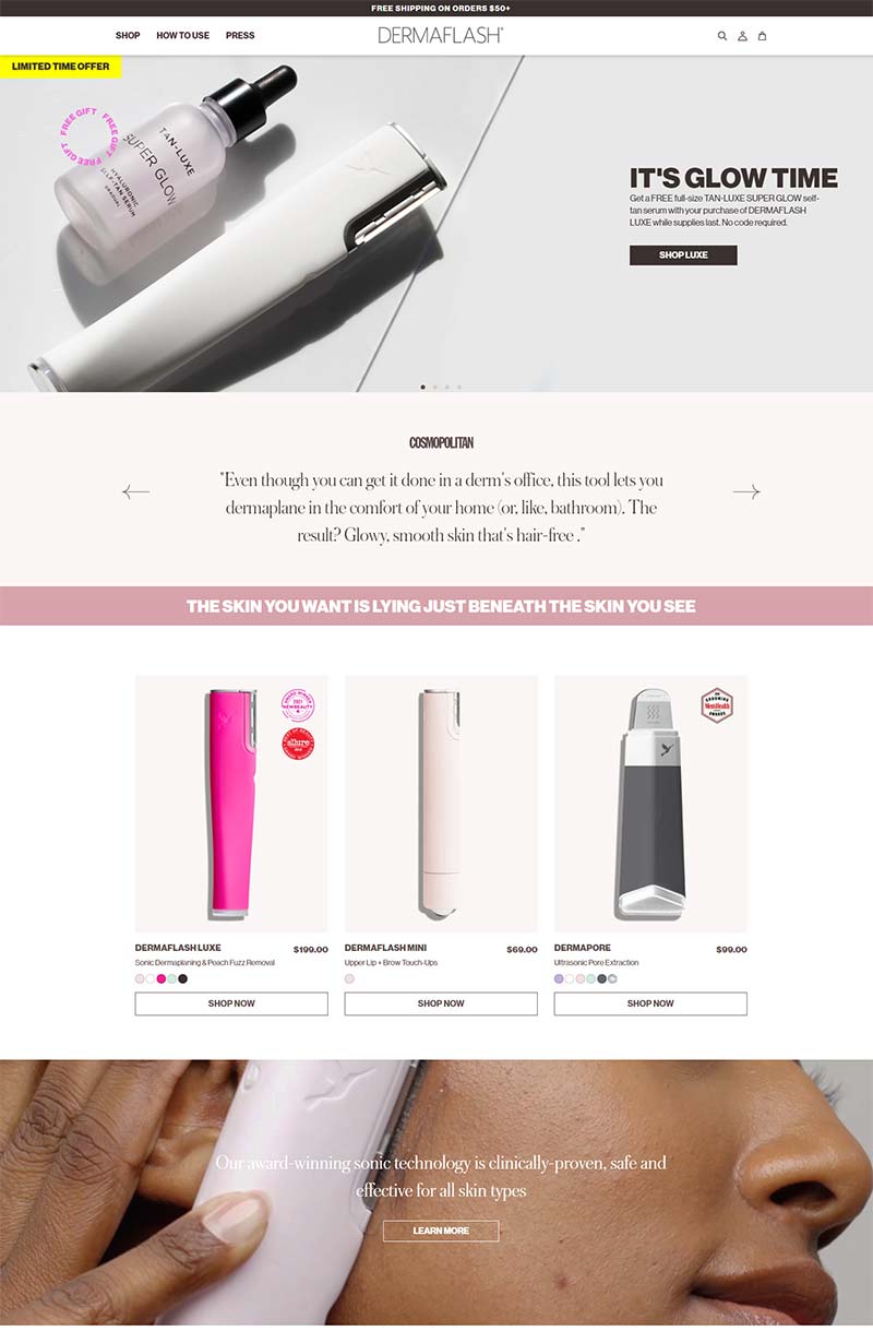 Dermaflash 美国脸部按摩仪品牌购物网站