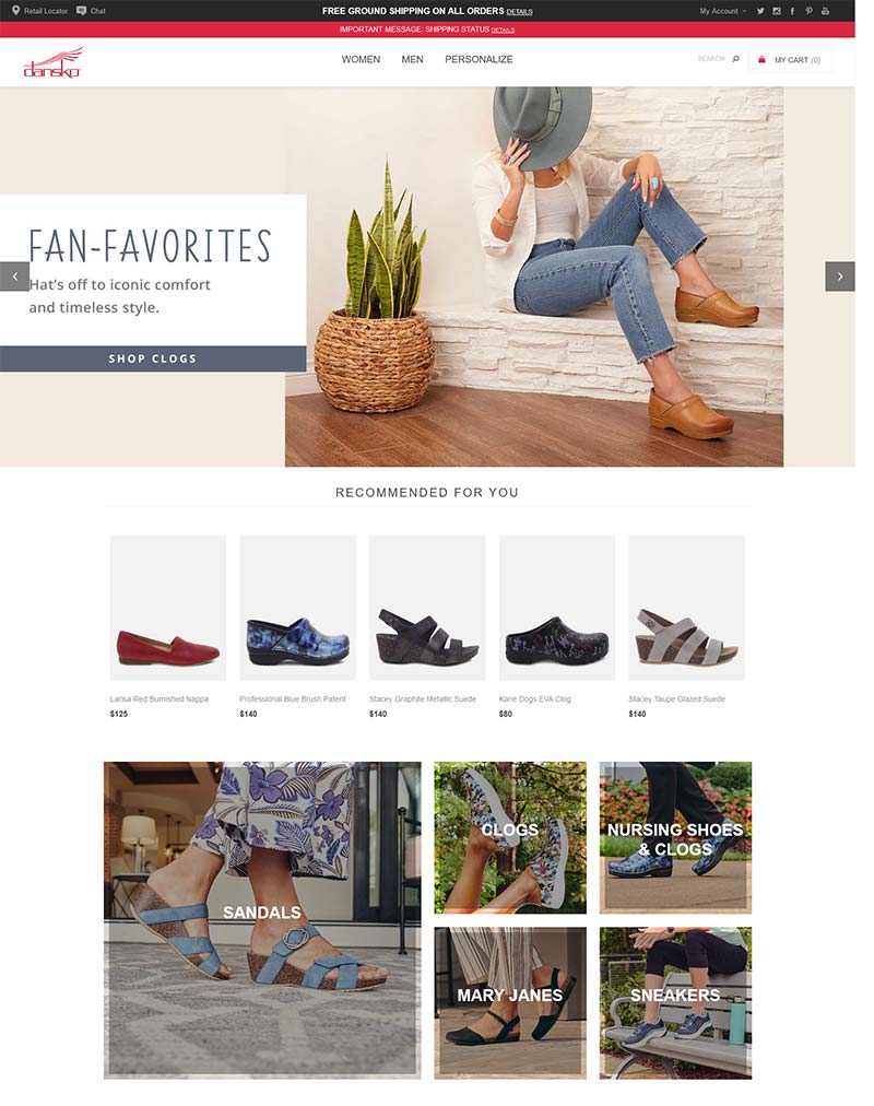 Dansko 邓肯-美国休闲鞋履品牌购物网站