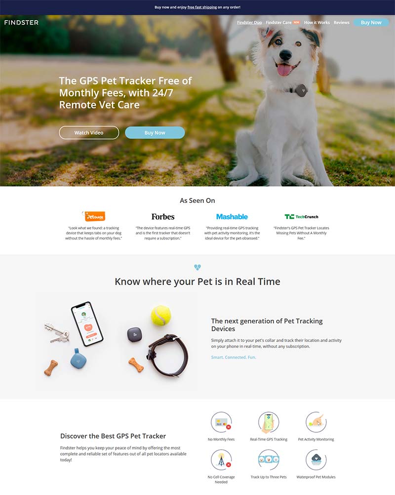 Findster 美国宠物追踪器海淘网站