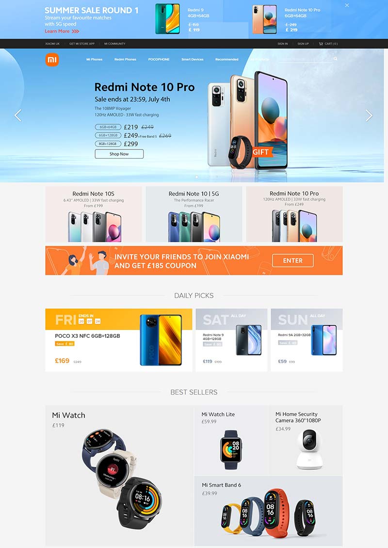 Xiaomi UK 小米英国官方网站