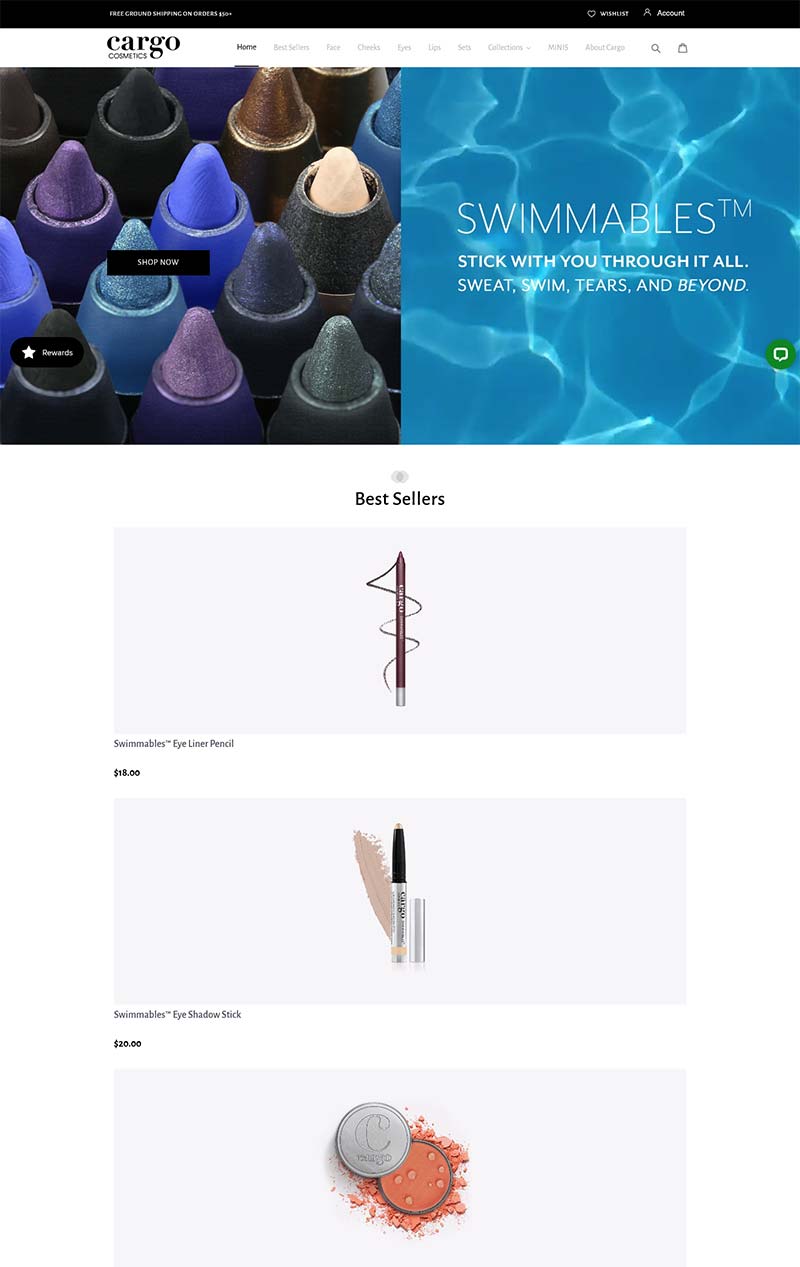 Cargo Cosmetics 加拿大美妆护肤品牌购物网站