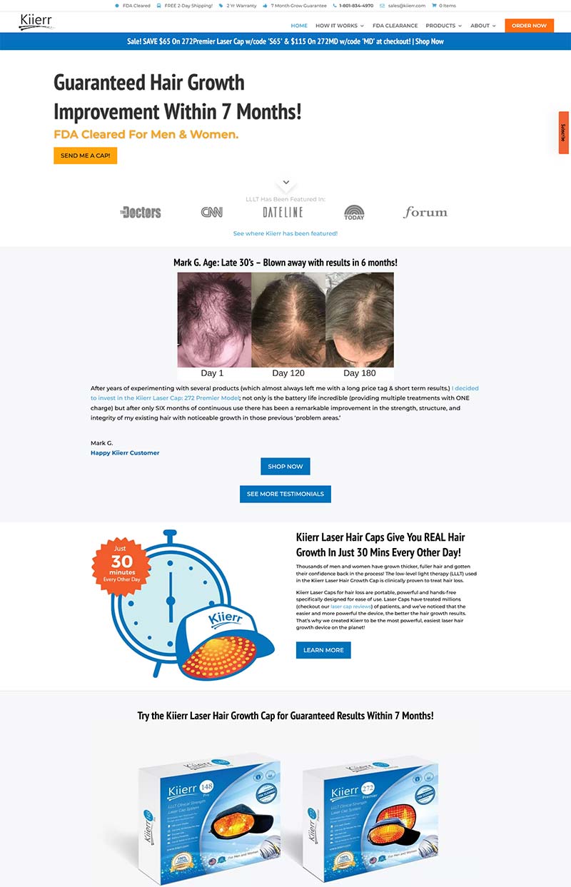 Kiierr 美国脱发治疗产品海淘购物网站
