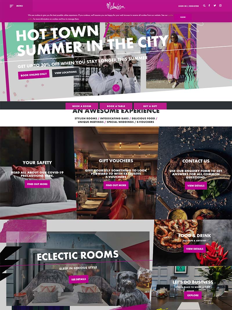 Malmaison 英国连锁酒店在线预定网站