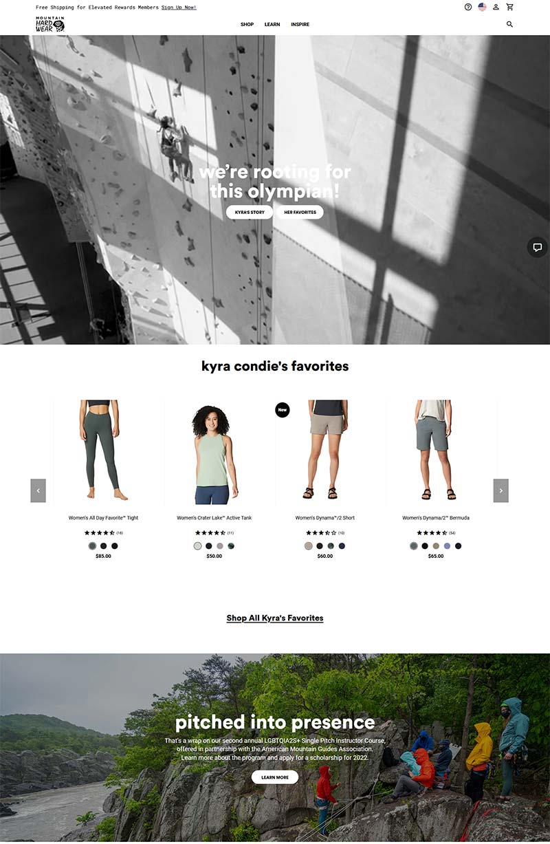 Mountain Hardwear 美国知名户外品牌购物网站