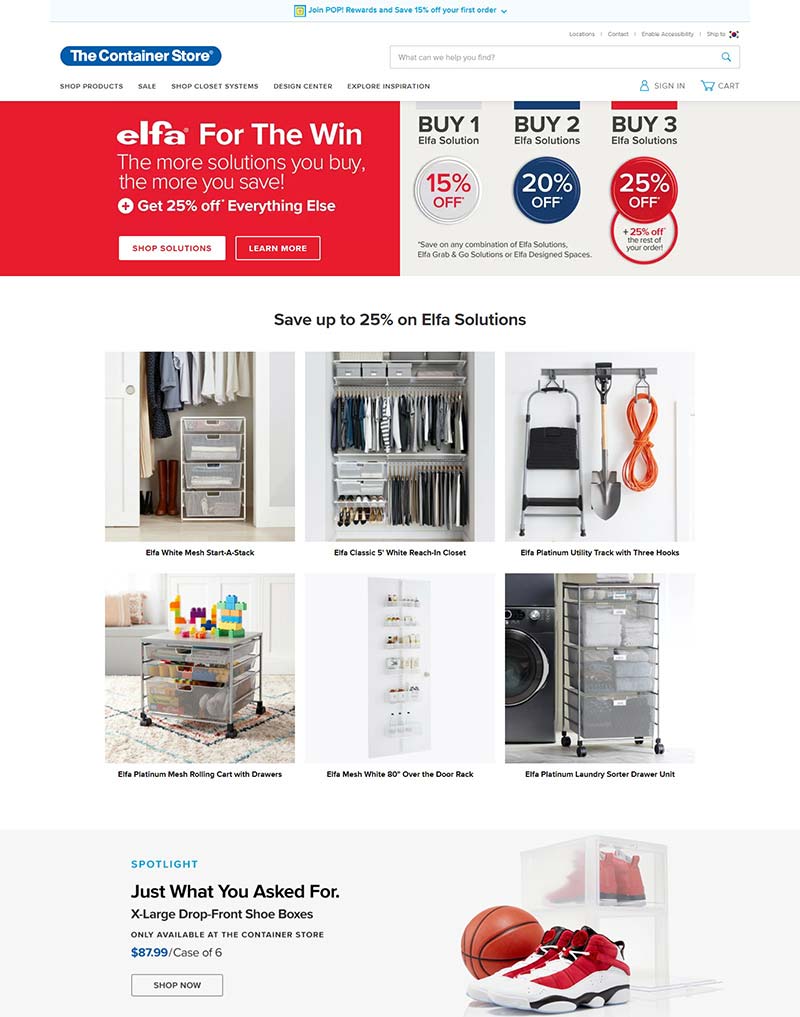 The Container Store 美国家居工具品牌购物网站