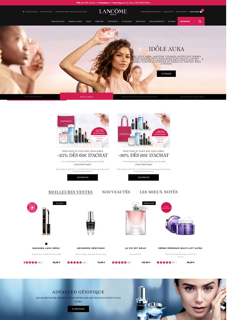 Lancome FR 兰蔻-法国高端化妆品购物网站