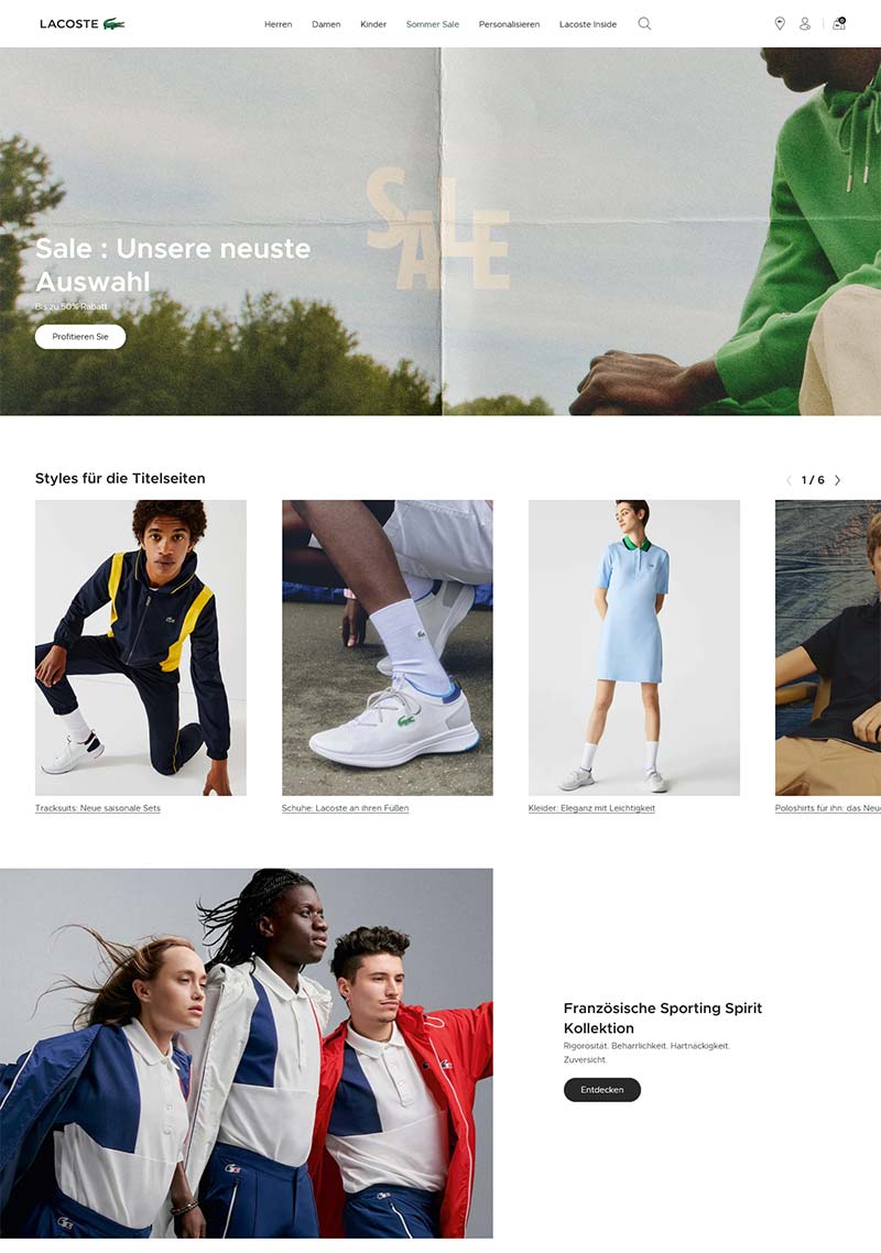Lacoste DE 法国鳄鱼品牌服饰德国官网