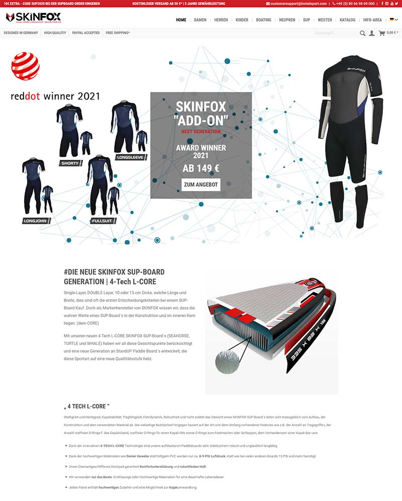 Skinfox Sportwear 德国水上运动品牌海淘购物网站