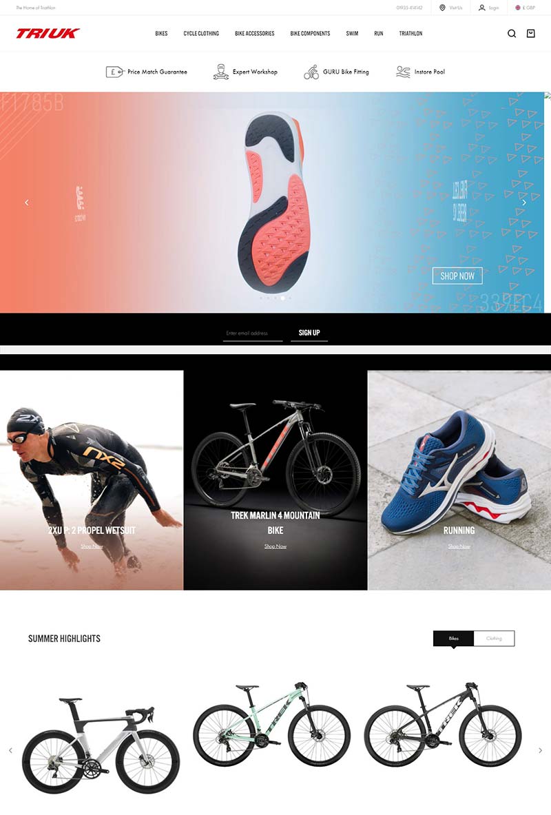 TRI UK 英国户外运动品牌购物网站