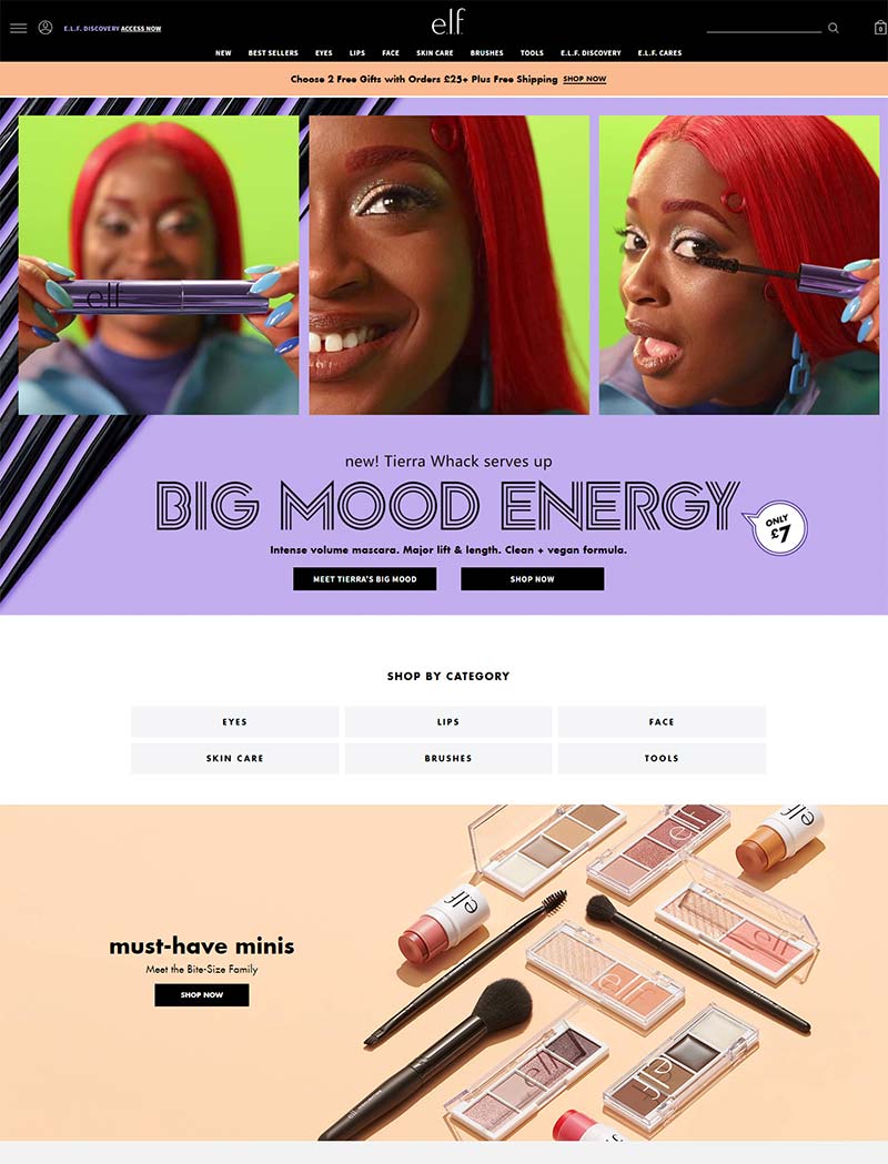 ELF Cosmetics UK 美国天然彩妆品牌英国官网