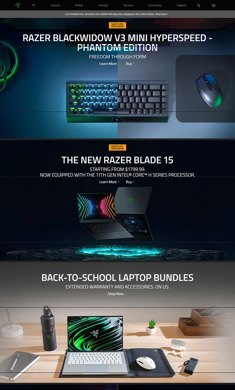 Razer 雷蛇-美国游戏生活品牌购物网站