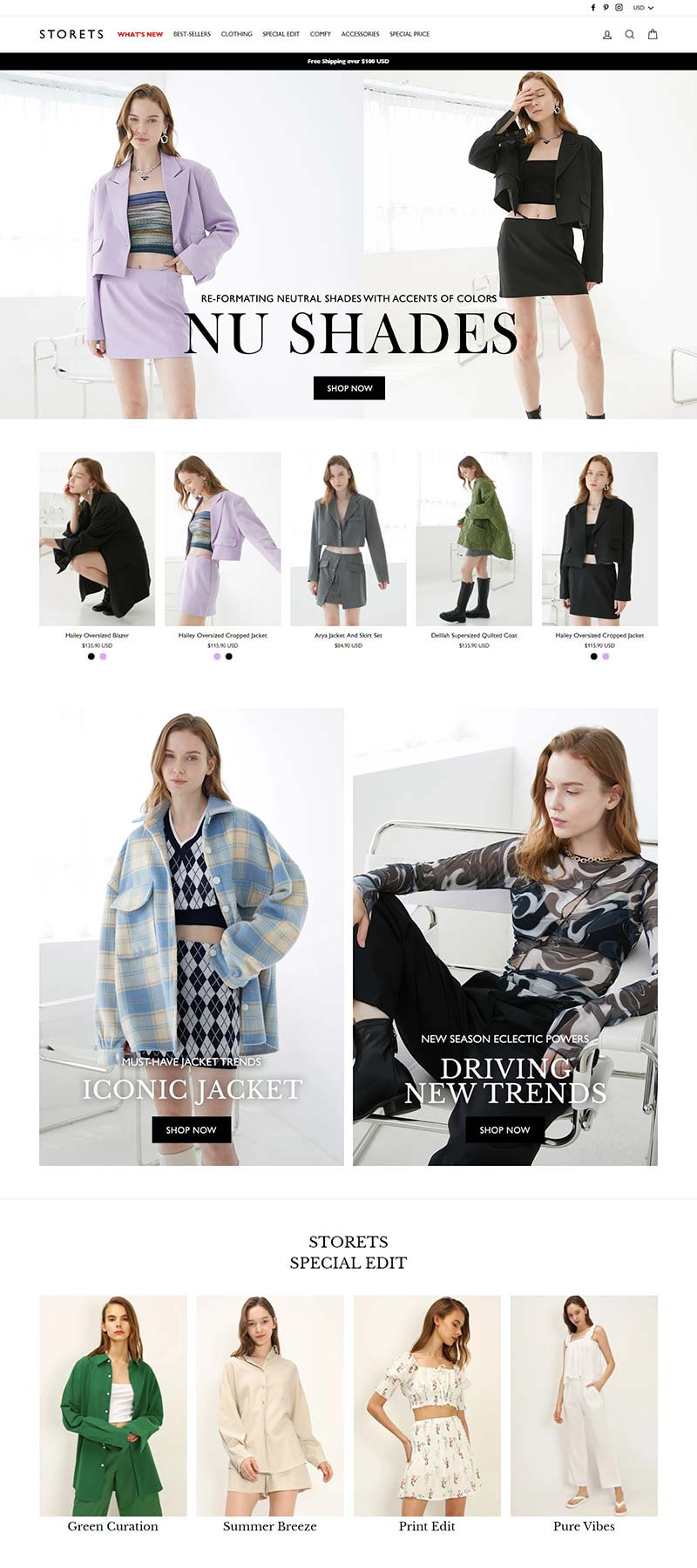 Storets 美国平价女装品牌购物网站