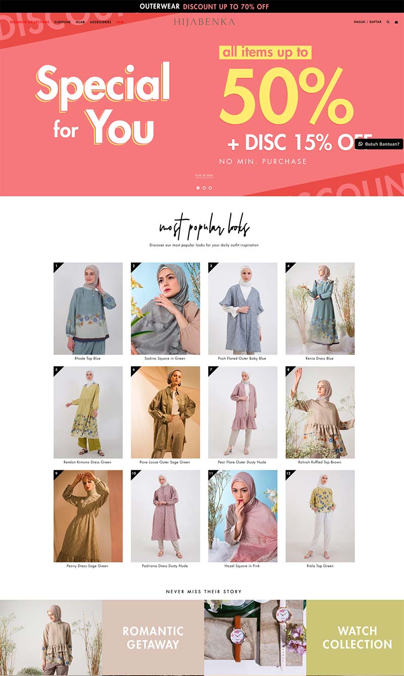 Hijabenka 印度尼西亚时尚百货购物网站