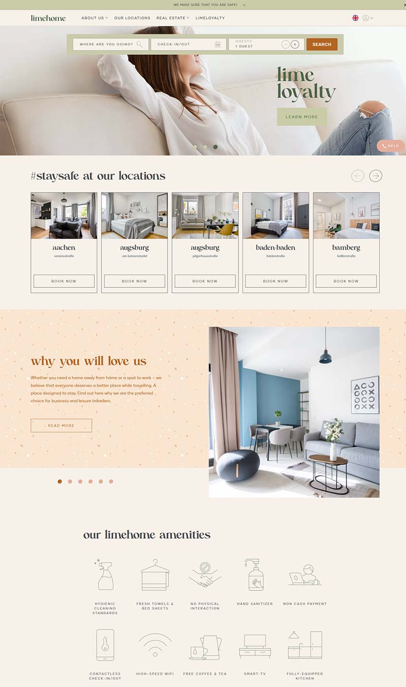 Limehome 德国高级公寓在线预定网站