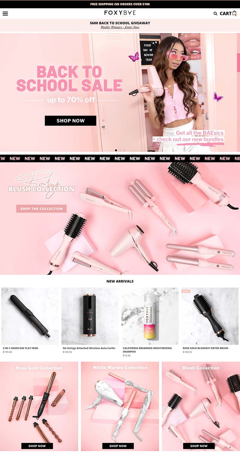 Foxybae 美国美发工具品牌购物网站