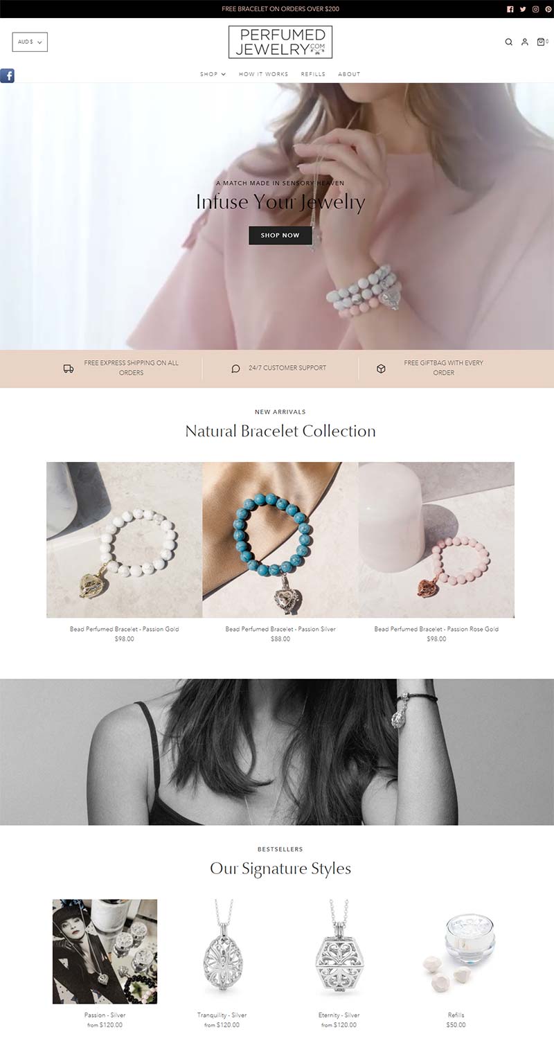 Perfumed Jewelry 澳大利亚珠宝定制品牌购物网站