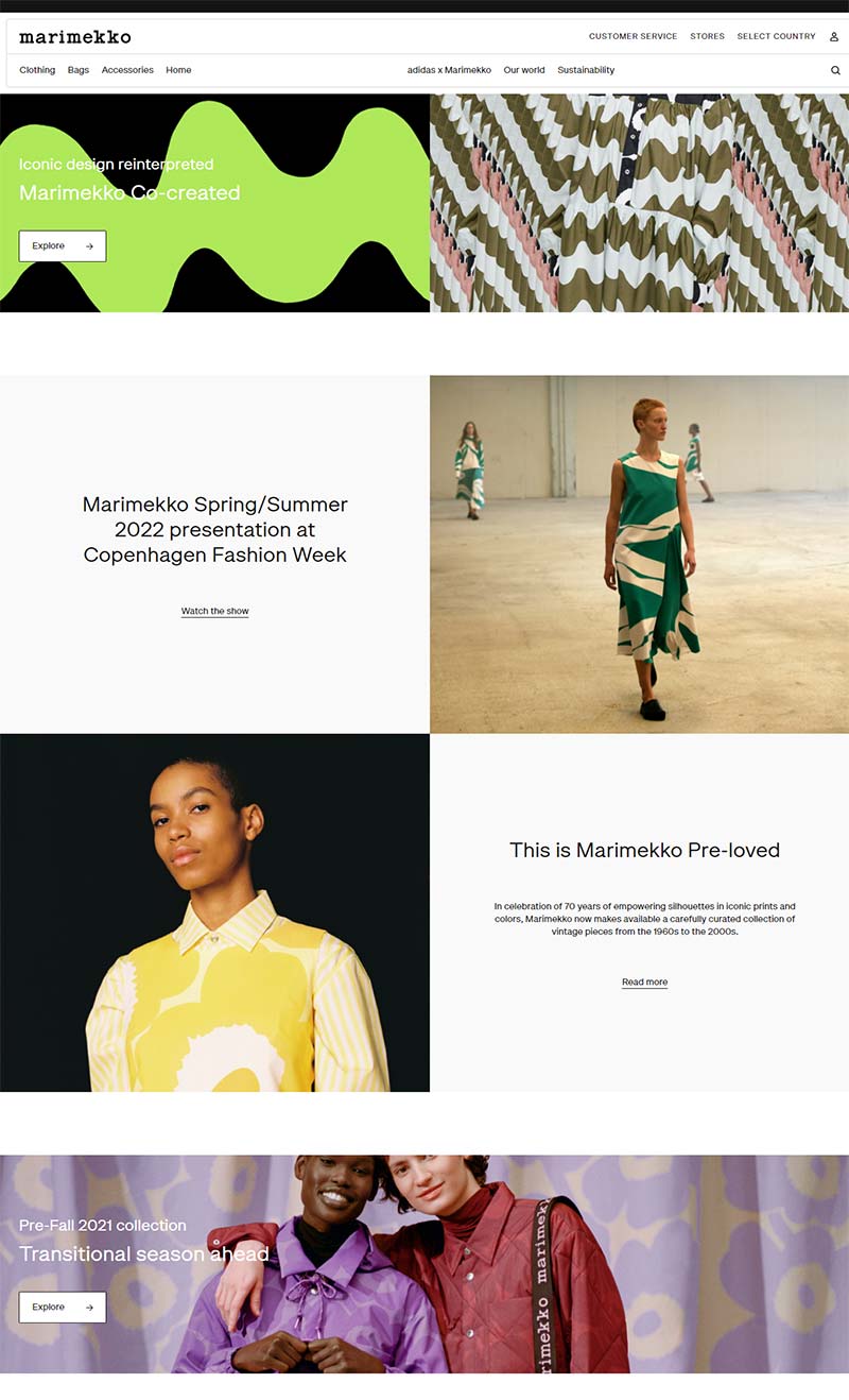 Marimekko US 芬兰设计师百货品牌美国官网