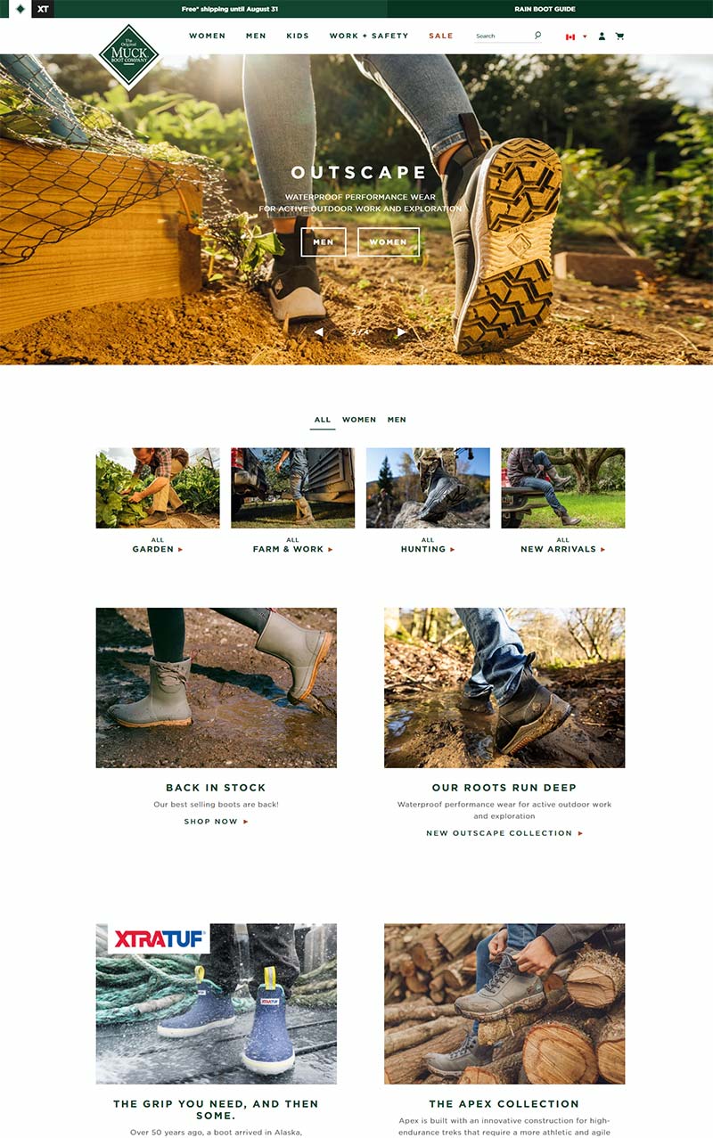 Muck Boot Company 加拿大防水鞋品牌购物网站