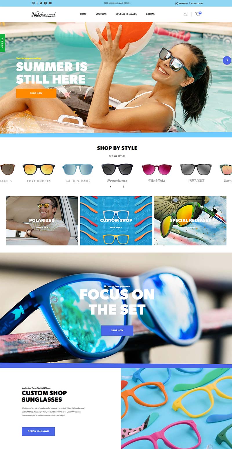 Knockaround 美国休闲墨镜品牌购物网站