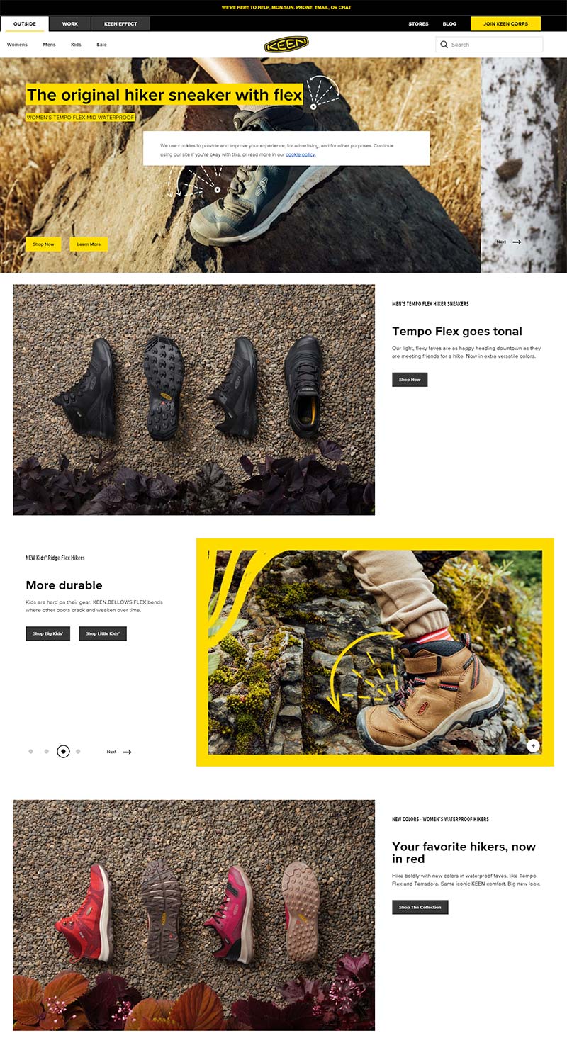 KEEN Footwear 美国户外休闲鞋品牌购物网站