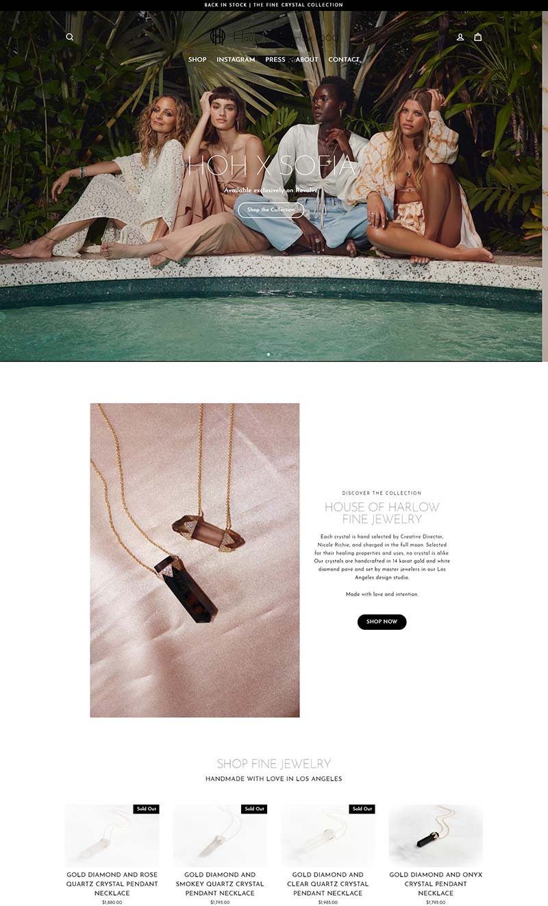 House of Harlow 1960 美国设计师品牌购物网站