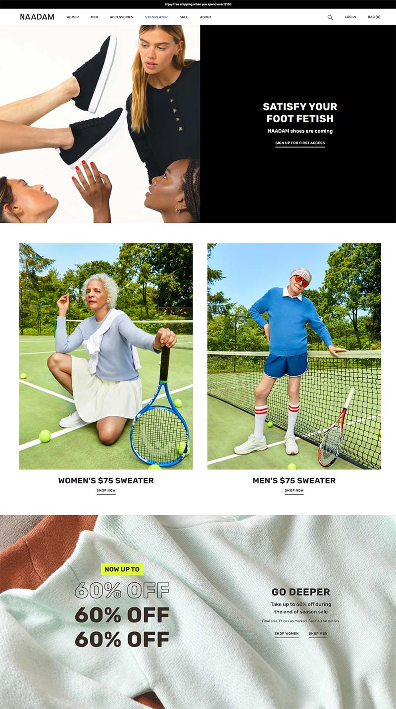 Naadam Cashmere 美国羊绒服饰品牌购物网站