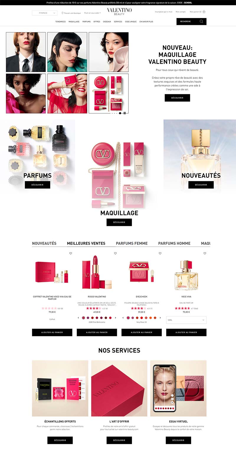 Valentino Beauty 华伦天奴美妆品牌购物网站