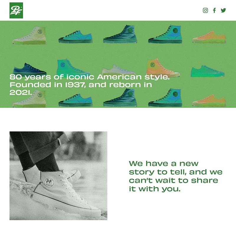 PF Flyers 美国时尚运动鞋品牌购物网站