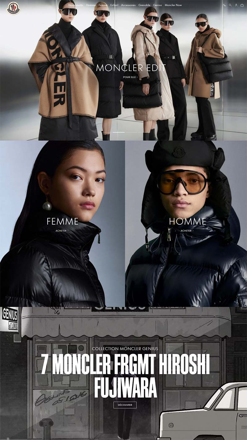 Moncler 法国奢华羽绒服品牌购物网站