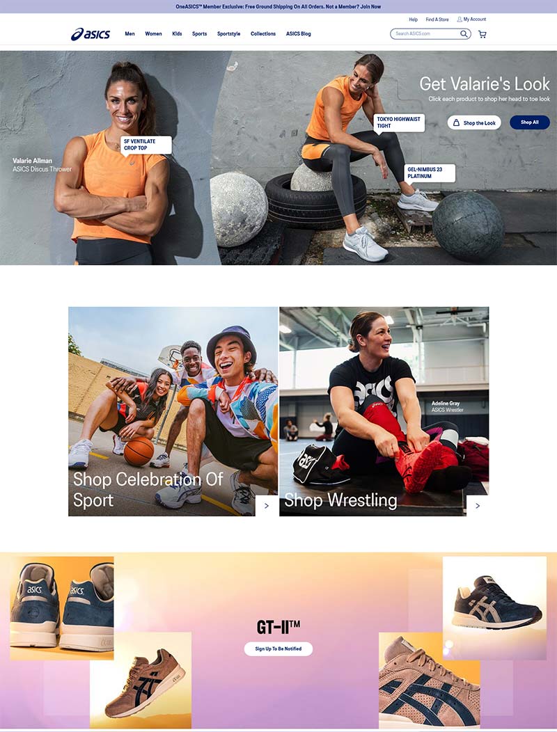 ASICS America 亚瑟士运动品牌美国官网